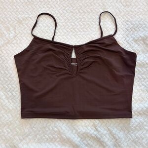 Abercrombie & Fitch Dark Brown Keyhole Cami